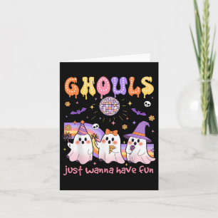 Dancing Ghost Ghouls vill bara ha Roligt Halloween Kort