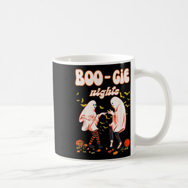 Dancing Ghost with Pumpkin Halloween Women's Graph Kaffemugg (Höger)