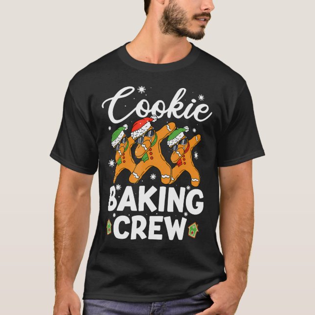 Dancing Gingerbread Man Cookie Baking Crew Christm T Shirt (Framsida)