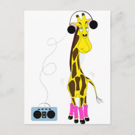 Dancing Giraffe Vykort