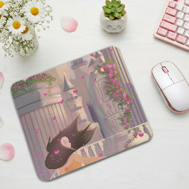 Dancing Girl by the Castle Mouse Pad Musmatta