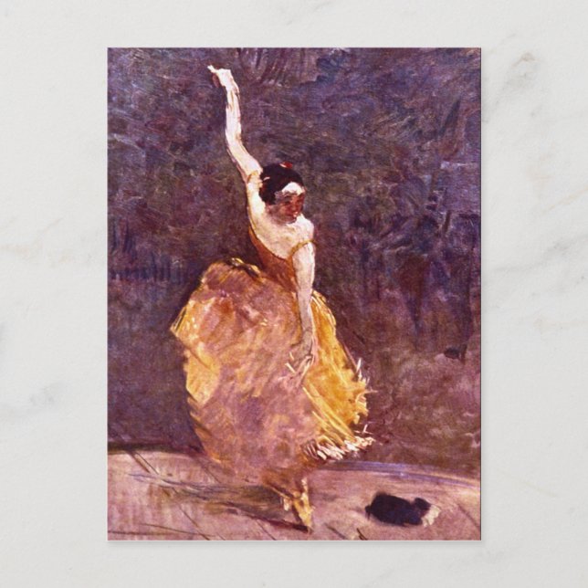 Dancing Girl by Toulouse-Lautrec Vykort (Framsida)
