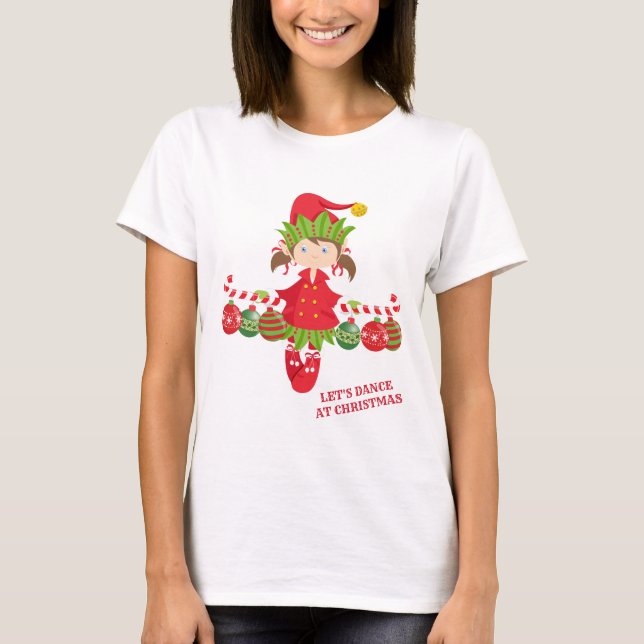 Dancing Girl Elf T Shirt (Framsida)