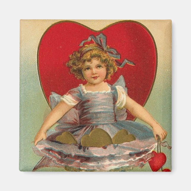 Dancing Girl Heart Valentine Magnet (Framsidan)