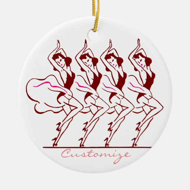 Dancing Girls Thunder_Cove Julgransprydnad Keramik (Framsidan)