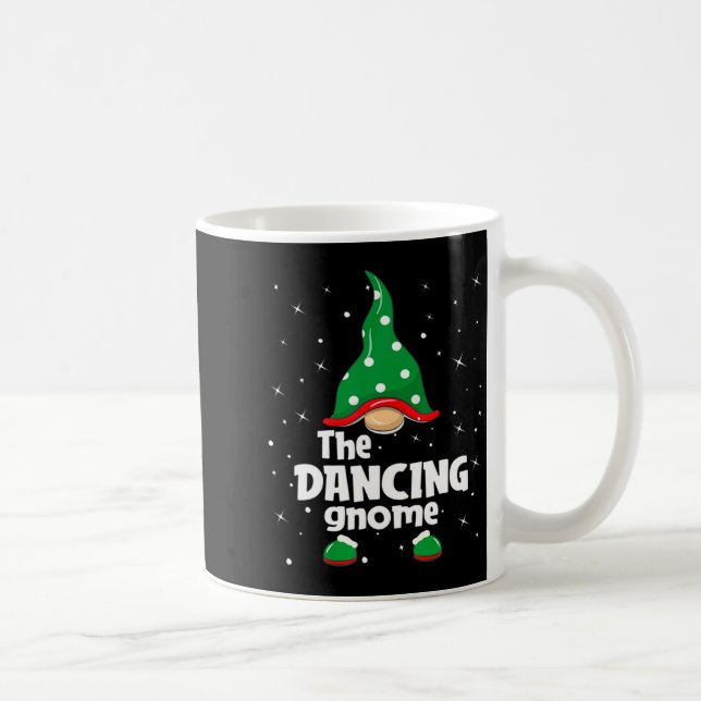 Dancing Gnome Family Matching Christmas Funny Paja Kaffemugg (Höger)