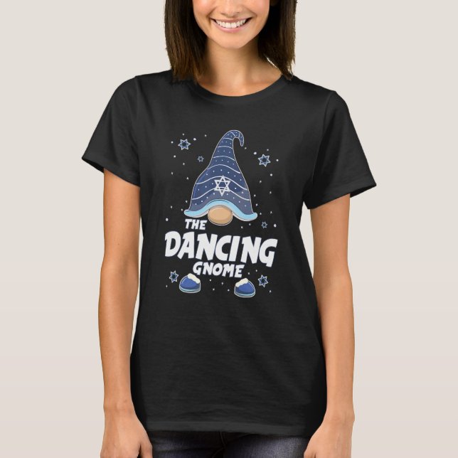 Dancing Gnome  Hanukkah Family Matching for men wo T Shirt (Framsida)