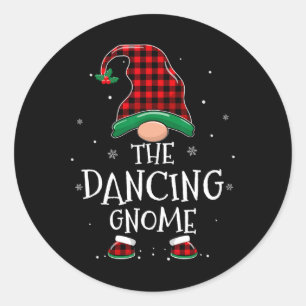Dancing Gnome Julafton Family Matching Play-jul Runt Klistermärke