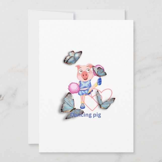 Dancing gris inbjudningar (Framsida)