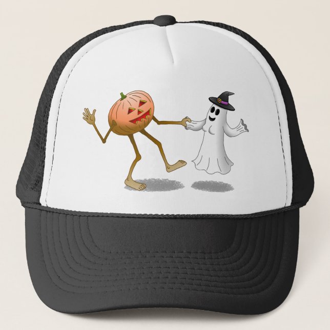 Dancing Halloween Pumpkin och Ghost Keps (Framsida)