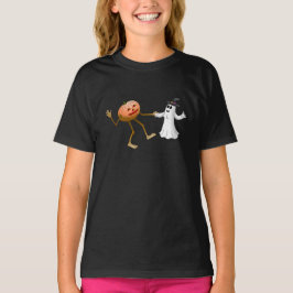 Dancing Halloween Pumpkin och Ghost T Shirt
