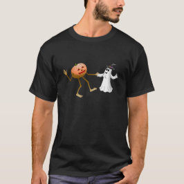 Dancing Halloween Pumpkin och Ghost T Shirt