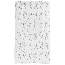 Dancing Halloween skelettet - vit