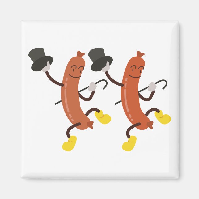 Dancing Hett Hundar Magnet (Framsidan)