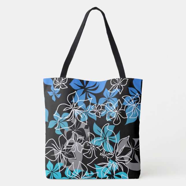 Dancing Hibiscus Hawaiian Blend Beach Bag Tygkasse (Baksida)