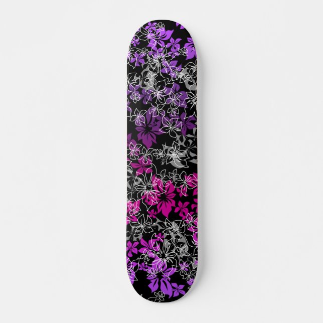 Dancing Hibiscus Skateboard Bräda 20,5 Cm (Framsida)