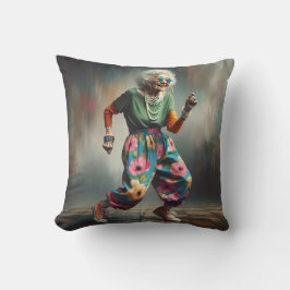 Dancing Hipster Grandma Kudde