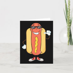 Dancing Hotdog Shirt- Funny Food T Shirt Kort