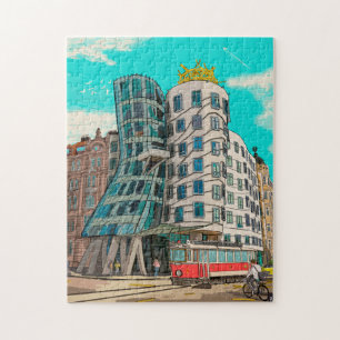 Dancing House Prag Czech Republic Whimsical Art Pussel