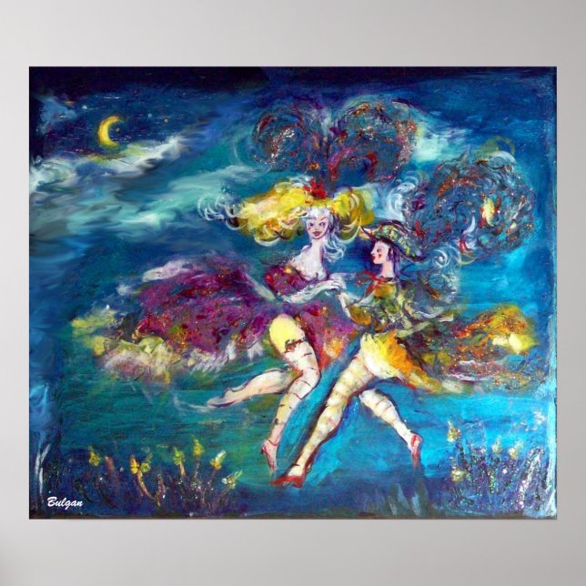 DANCING IN NIGHT Carnival Dancers İn Moonlight Poster (Framsidan)