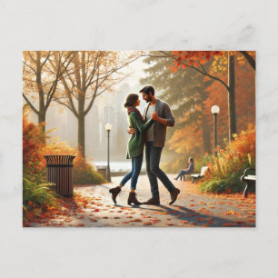 Dancing in Stanley Park Vancouver Autumn Vykort
