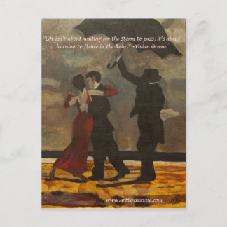 "Dancing in the Rain" Vykort