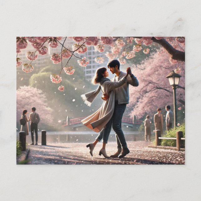Dancing in Ueno Park Japan in Vår Vykort (Framsida)