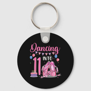 Dancing into 11th Birthday Ballerina Ballet 11 Yea Nyckelring