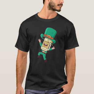 Dancing Irish Goblin Beer Glass Figurine St Patric T Shirt