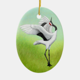 Dancing Japanska Cranes Helgdag Ornament