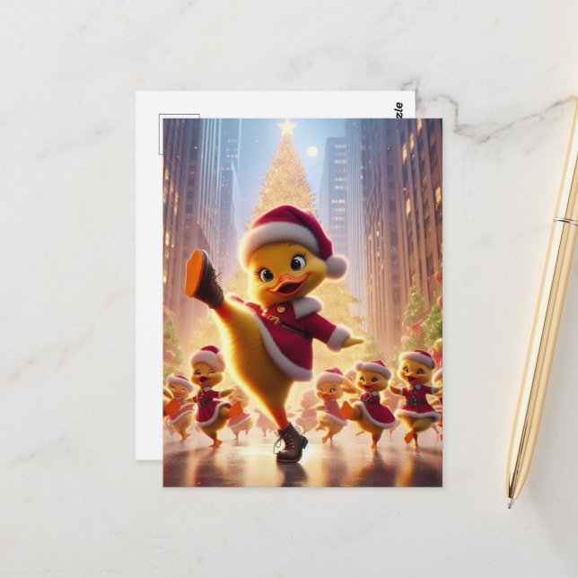 Dancing julafton Ankor Vykort (Fram/Back In Situ)