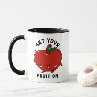 Dancing Kawaii Apple Mugg