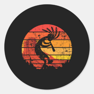 Dancing Kokopelli Southwest Usa Native American Runt Klistermärke
