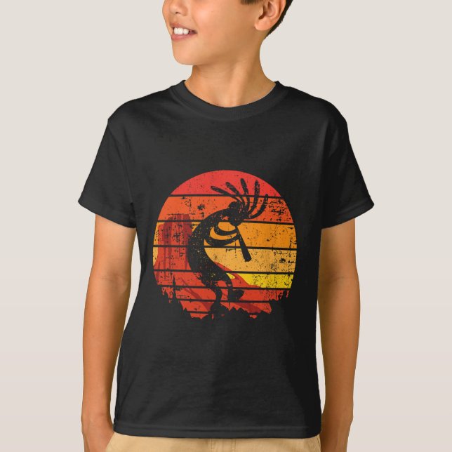 Dancing Kokopelli Southwest Usa Native American T Shirt (Framsida)