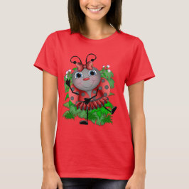 Dancing Ladybug tecknad women t-shirt