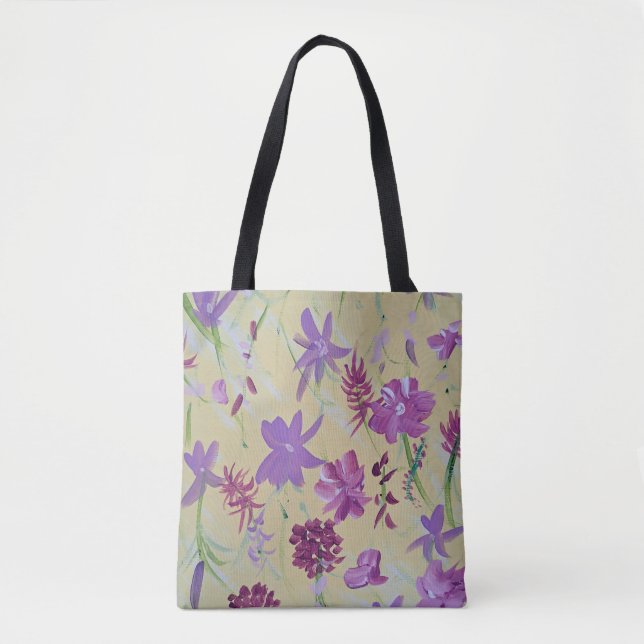 Dancing Lavender Blommigt Tote Bag Tygkasse (Framsida)