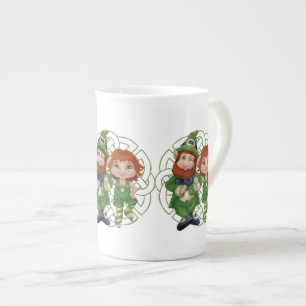 Dancing Leprecauns Pixel Art Patrick's Day Benporslin Mugg