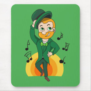 Dancing leprechaun, St. Patrick Day tecknad Musmatta