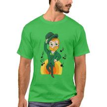 Dancing leprechaun, St. Patrick Day tecknad