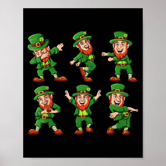 Dancing Leprechauns St Patrick's Day Funny Boys Gi Poster (Framsidan)