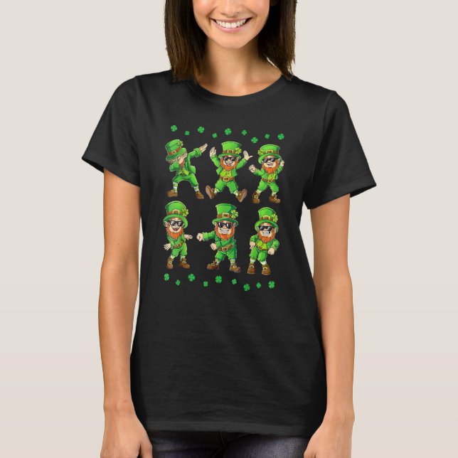 Dancing Leprechauns St Patrick's Day Men Women Dan T Shirt (Framsida)