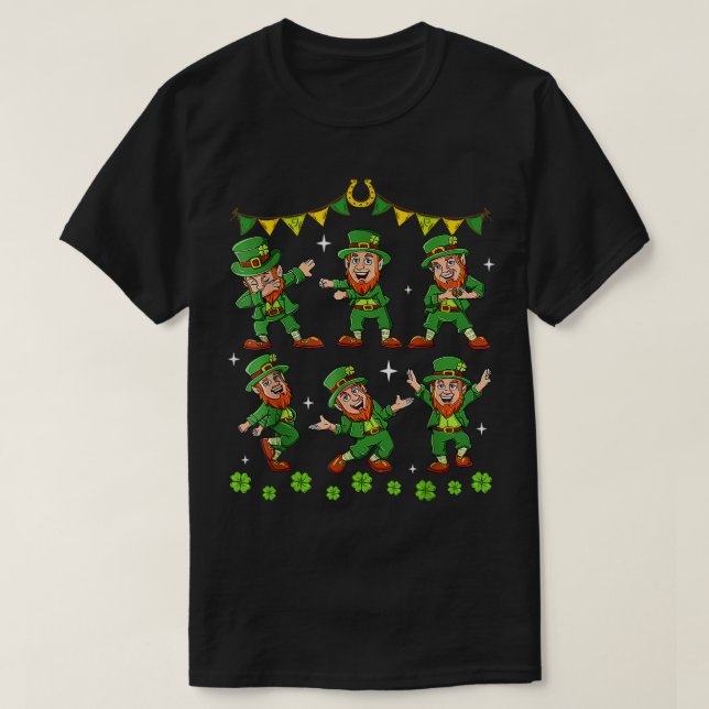 Dancing Leprechaunss St patricks day Shamrock Boys T Shirt (Design framsida)