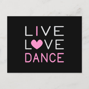 Dancing Live Kärlek Dance Queen Dancer Ballet Gift Vykort