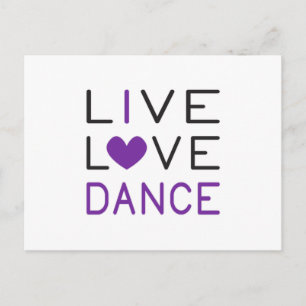 Dancing Live Kärlek Dance Queen Dancer Gift Idea Vykort