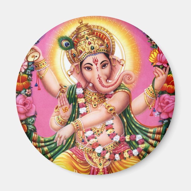 Dancing Lord Ganesha Magnet (Framsidan)