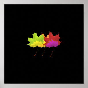 DANCING LÖV DESIGN ON BLACK POSTER