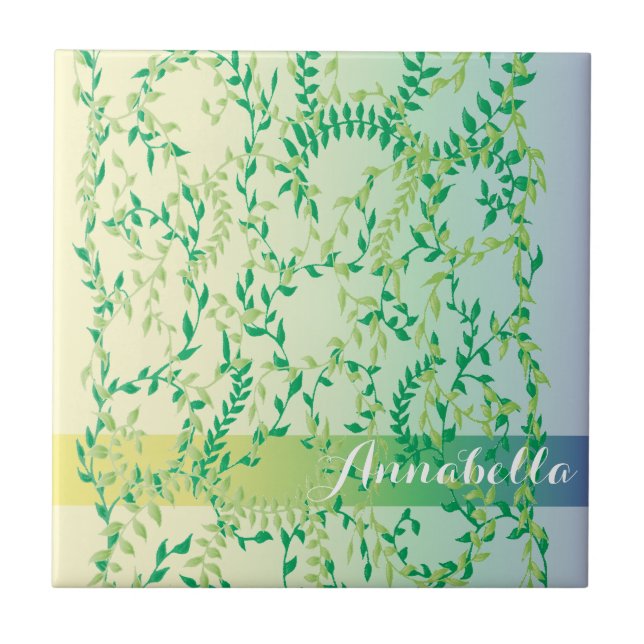 Dancing lövs kakelplatta (Framsidan)