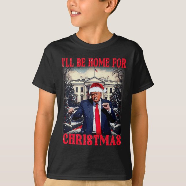 Dancing Lung Humous Trump Jag kommer hem för Chri T Shirt (Framsida)