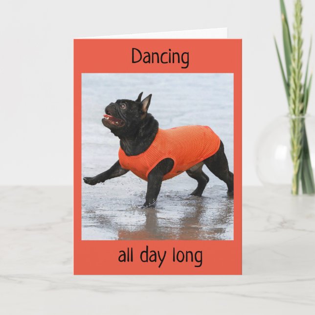 DANCING - LYCKLIG ÄR DET "DIN BIRTHDAY" KORT (Framsida)