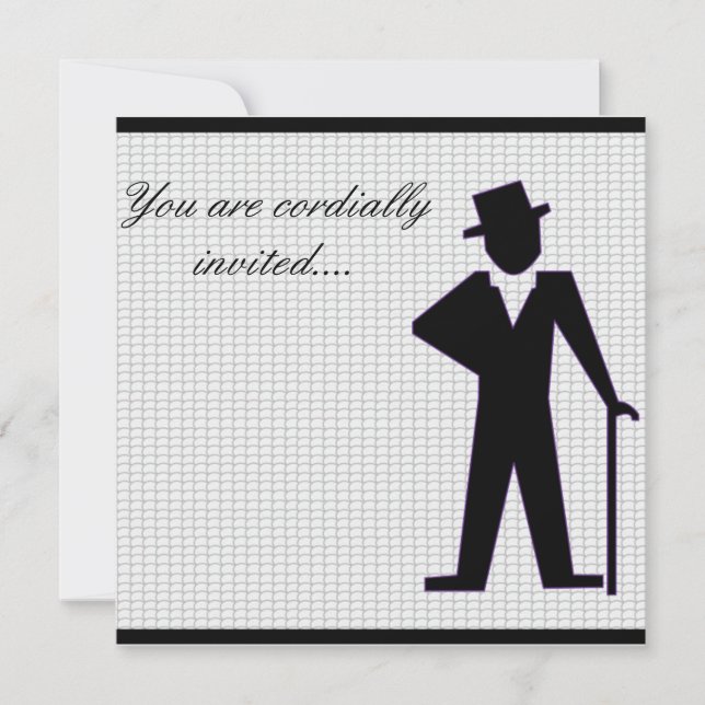 Dancing Man Inbjudningar (Framsida)